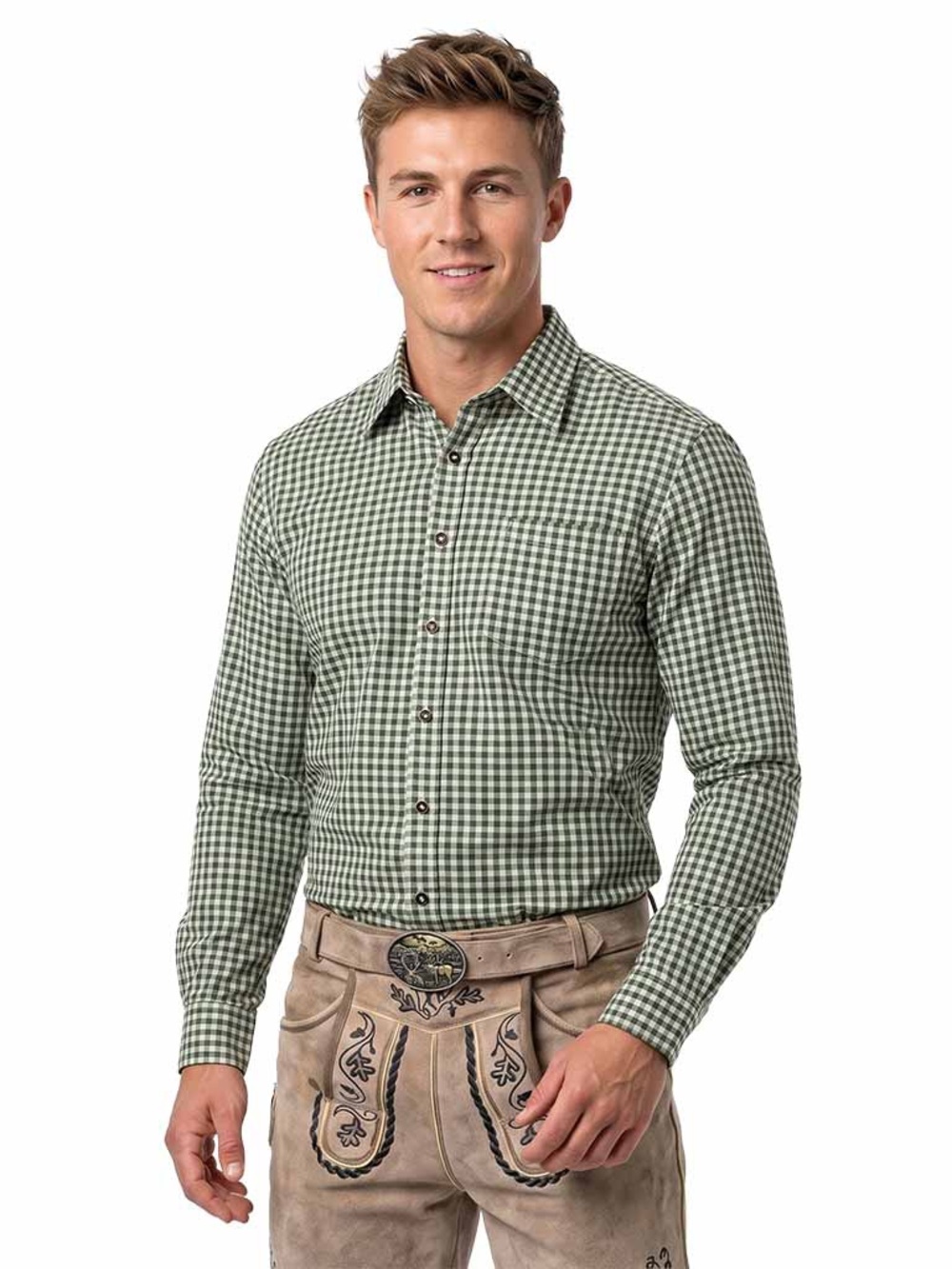 Men's German
Oktoberfest Shirt
Green Checked
Bavarian Shirt - Picture 14 of 15